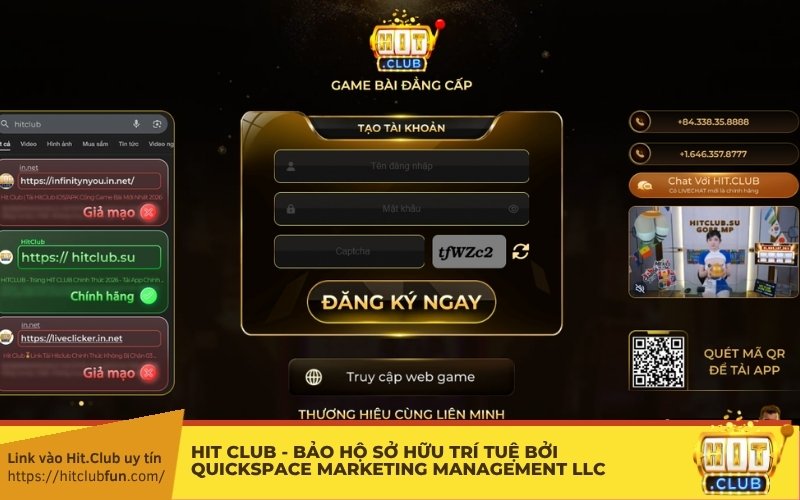 Pháp lý Hit Club: Vận hành bởi Turn1 B.V. (Curaçao), bảo hộ sở hữu trí tuệ bởi Quickspace Marketing Management LLC, cam kết an toàn tuyệt đối!